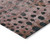 8' Terra Cotta Blue And Black Round Abstract Washable Indoor Outdoor Area Rug