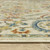8' X 11' Ivory Blue And Orange Oriental Area Rug With Fringe