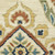 8' X 11' Ivory Blue And Orange Oriental Area Rug With Fringe