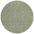 8' Sage Gray And Ivory Round Polka Dot Washable Indoor Outdoor Area Rug
