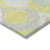 3' X 5' Yellow Mint Green And Beige Ogee Washable Indoor Outdoor Area Rug