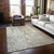 8' X 10' Beige And Ivory Abstract Washable Indoor Outdoor Area Rug