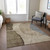 10' X 14' Brown Taupe And Beige Abstract Washable Indoor Outdoor Area Rug