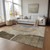 10' X 14' Brown Taupe And Beige Abstract Washable Indoor Outdoor Area Rug