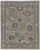 6' X 9' Gray and Brown Wool Oriental Hand Knotted Area Rug With Fringe