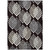 3' X 5' Black Silver And Charcoal Floral Washable Indoor Outdoor Area Rug