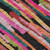 8' Pink Black And Green Round Striped Washable Indoor Outdoor Area Rug