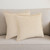 Set of Two 20" Beige Cotton Throw Pillows