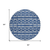 8' Navy Blue And Ivory Round Geometric Washable Indoor Outdoor Area Rug
