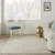 5' X 8' Ivory and Blue Wool Geometric Area Rug