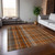 9' X 12' Terra Cotta Plaid Washable Non Skid Indoor Outdoor Area Rug