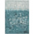 9' X 12' Teal Blue And Silver Abstract Washable Indoor Outdoor Area Rug