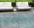 8' X 10' Teal Blue Gray And Charcoal Oriental Washable Indoor Outdoor Area Rug