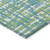 8' Turquoise Green And Ivory Round Abstract Washable Indoor Outdoor Area Rug