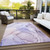 8' X 10' Gray and Purple Abstract Washable Non Skid Indoor Outdoor Area Rug