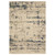 2' X 3' Beige And Green Abstract Area Rug With Fringe