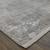10' Gray Abstract Power Loom Runner Rug With Fringe