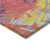 8' Blue Yellow Pink And Orange Round Abstract Washable Indoor Outdoor Area Rug