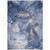 10' X 14' Blue and Gray Abstract Washable Non Skid Indoor Outdoor Area Rug