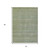 3' X 5' Sage And Ivory Striped Washable Indoor Outdoor Area Rug