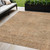 5' X 8' Copper Brown And Terra Cotta Geometric Washable Indoor Outdoor Area Rug