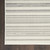 8' Runner Gray and Ivory Striped Power Loom Distressed Runner Rug