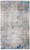 8' X 11' Ivory Gray and Blue Abstract Power Loom Area Rug With Fringe