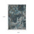 7' X 10' Blue And Gray Abstract Distressed Area Rug With Fringe