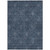 5' X 8' Blue And Navy Blue Floral Washable Indoor Outdoor Area Rug