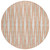 8' Salmon Gray And Ivory Round Geometric Washable Indoor Outdoor Area Rug