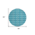 8' Teal Blue Gray And Ivory Round Geometric Washable Indoor Outdoor Area Rug