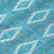 8' Teal Blue Gray And Ivory Round Geometric Washable Indoor Outdoor Area Rug