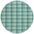 8' Blue And Green Round Plaid Washable Indoor Outdoor Area Rug