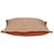 24" Brown and White Striped Cotton Throw Pillow With Fringe