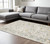 8' X 10' Ivory And Blue Oriental Hand Tufted Area Rug