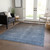 10' X 14' Blue and Green Ombre Washable Non Skid Indoor Outdoor Area Rug