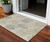 3' X 5' Beige Taupe And Artichoke Green Floral Washable Indoor Outdoor Area Rug