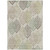 3' X 5' Beige Taupe And Artichoke Green Floral Washable Indoor Outdoor Area Rug