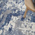 4' X 6' Blue Abstract Power Loom Area Rug