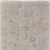 4' X 6' Tan Brown and Blue Floral Hand Woven Distressed Area Rug With Fringe