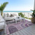 8' X 10' Purple and Black Abstract Washable Indoor Outdoor Area Rug