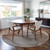 8' Round Taupe Round Abstract Washable Non Skid Indoor Outdoor Area Rug