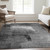 3' X 5' Gray Silver And Charcoal Abstract Washable Indoor Outdoor Area Rug