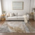 10' X 14' Beige Abstract Washable Non Skid Indoor Outdoor Area Rug
