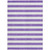 9' X 12' Purple and White Striped Washable Non Skid Indoor Outdoor Area Rug