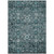 9' X 12' Dark Green Aqua And Charcoal Oriental Washable Indoor Outdoor Area Rug