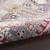 6' Ivory Pink And Gray Floral Distressed Runner Rug