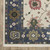8' X 11' Blue And Ivory Floral Area Rug With Fringe