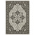 8' X 11' Ivory And Gray Medallion Area Rug With Fringe