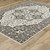 8' X 11' Ivory And Gray Medallion Area Rug With Fringe